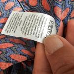 Scoop Red & Blue Geometric Assymetric Ruffle Midi Dress Size Medium Photo 9