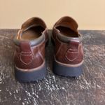 Timberland Women's Brown Leather Loafers Moc Toe Lug Sole Size 8 Y2K Vintage Photo 3