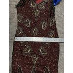 Jywal London Gown Burgundy Embellished Prom Formal Ball Long Dress Size Medium Photo 6