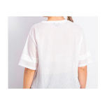 Bebe Sport Crop Top Relaxed Fit Black Shirt Spellout Logo Mesh Panel Size Medium Photo 7