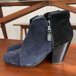 Rag and Bone  Margot navy blue suede round toe block heel ankle booties 38.5 Photo 12