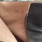 Neosens Slouch Silvia Sage Green Leather Ankle Heeled Zip Up Booties Brown Size 9.5 Photo 5