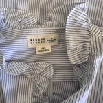 Kate Spade  Broome Street Button Down Ruffle Neck Blouse Size Small Photo 3