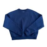 Frame  - Crew Sweatshirt in Navy Blue Photo 2