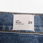 Hudson Jeans Hudson Crop Riley Relaxed Straight Jeans Exposed Zip Front Blue Denim Size 29 Photo 8