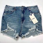 Love Tree Denim Shorts High Waist Distressed Cut Off Jean Shorts NEW Sz L Photo 0