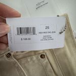 We Wore What  Jeans Womens 25 Cream‎ High Rise Dad Rigid Denim Straight Pants New Photo 3