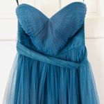 Jenny Yoo Anthropologie Annabelle Tulle Convertible Dress Gown Teal Size 2 Photo 5