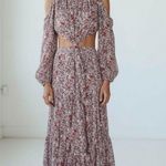 MISA Los Angeles  Floral Print Cold Shoulder Cutout Maxi Dress XS‼️SAMPLE DRESS‼️ Photo 0