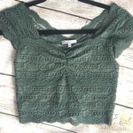 Charlotte Russe Green Lace Crop Top Photo 0