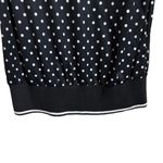 Vintage B/W 50s Polkadot Satin Top Size S Black Size M Photo 5