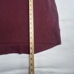 American Eagle Sweater Women's Medium Burgundy Jegging Fit Knit Mock Neck Casual Photo 5