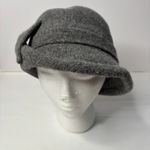 Siggi Womens Gray Wool Blend Fedora Bow Accent Hat Size 57cm Photo 1
