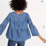 Madewell  Medium Denim Tiered Blouse Photo 1