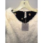 Matilda Jane Women's Cream Faux Fur Vest with Floral Lining Photo 2