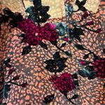 Citron Burnout Velvet Rose Spotted Sheer Kimono Silk Blend Witchy Whimsigoth Pink Size undefined Photo 9