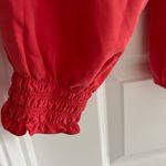 Crown & Ivy Smocked Blouse Coral Red Size M Photo 3