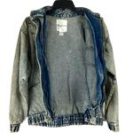 Bergamo Acid Washed Denim Blue Jean Jacket Womens Large 100% Cotton Photo 2