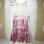 Anthropologie Akemi + Kin Caicos Tank Top Scoop Neck Sleeveless Floral Diamond Pattern Pink S Photo 5