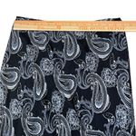 Casual Corner Navy and White Paisley Silk Maxi Slip Skirt Blue Size 8 Photo 2