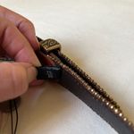 Nanni Milano Patchwork Tooled‎ Leather Belt Size 30 NWT with Dust Bag Y2K Brown Photo 4