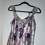 Morgan Taylor Vintage Floral Satin Nightgown | Size S | Ruffle Strap Sleeveless Slip Dress Photo 5
