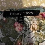 Sweet Rain Sweat Rain Floral Fringe Kimono Cardigan Size Medium | Green Lace Boho Photo 5