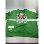 Fifth Sun Womans  Holiday Theme Sweatshirt 2 Xl Green Pullover Photo 4