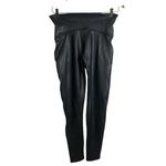 Spanx  Faux Leather Leggings XL Black Womens Pull On Shaping Going Out Sexy EUC Photo 1