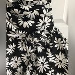 80s Drop Waist Bubble Skirt Dress Positively Ellyn Black White Floral 14 Photo 1