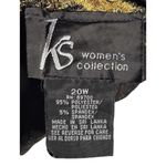 Vintage Floral One Piece Tank Jacket Plus Size 20W Green Black Floral Buttons Photo 5