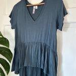 Blue short sleeve shirt Photo 0