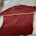 Zenana Outfitters Women's Size M Long Sleeve Side Slit Tunic Top Maroon Red Flowy Oversized Photo 6