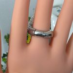 Large Statement Pelican Stretch Ring Rhinestone Covered Yellow Photo 4