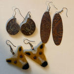 Unique Handmade Earrings Set Brown Photo 0