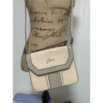 Guess  Rhinestone Logo Eco Ostrich Leather Small Bag Purse Rose And Gray Photo 2