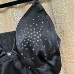 Victoria's Secret  Black Silky Rhinestone Bralette Medium Photo 2