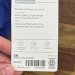 Athleta Womens Stratus Tee 3XL NWT $49 Blue Short Sleeve Modal Loose Scoop Plus Photo 4