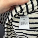 THML  Women M Vertical Striped Tank Dress Black & White Back Zip 100% Cotton Photo 3