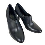 Calvin Klein Jeanine Black Leather Stiletto Ankle Booties High Heels Size 7.5 Photo 0