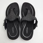 Aetrex ® Rae Orthotic Sparkle Thong Sandal Black Women Size 7 Flip Flop Glamcore Photo 6
