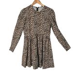 ZARA  Leopard Print Mini Dress Size S Brown Animal Print Mob Wife Maximalist‎ Photo 2