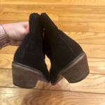 Nordstrom Diba Black Suede Embroidered Floral Boho Ankle Booties Size 7.5 Photo 5