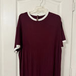 SKIMS  Women's RINGER T-SHIRT LONG DRESS Pajama Short Sleeve Maxi Dress Size M Photo 2