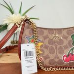 Coach NWT Teri Mini Crossbody Bag In Signature Canvas With Sticker Print Photo 6