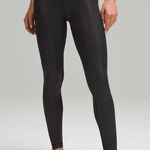 Lululemon NWT  Wunder Train High Rise Tight 28” Foil Black Size 6 Photo 0