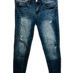 Kancan Women Blue Distressed Jeans Size 27 Photo 0