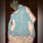 Mifresia sea green crochet hooded Long sleeve zip Up jacket Swimsuit Coverup Size undefined Photo 6