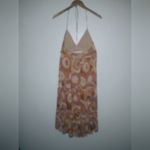 Pink Collection XS Boho Summer Bead Trimmed Halter Maxi Dress Purple Photo 6