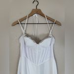 White Fox Boutique  Move Along Mini Corset Dress White Medium NEW $70 Bride Photo 9